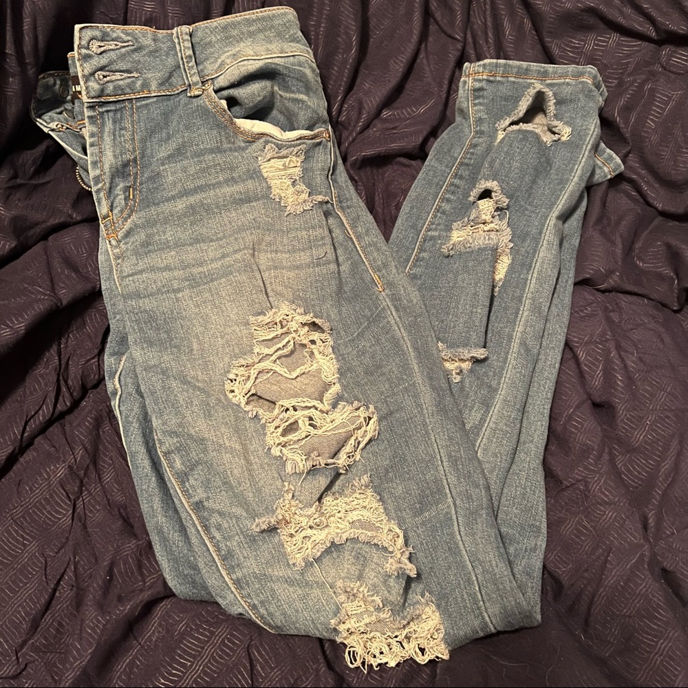ripped jeggings